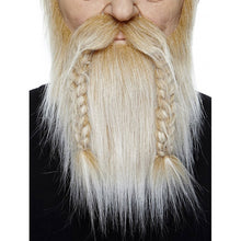 Mustasch med skägg, viking blond/vit