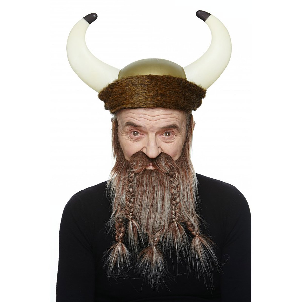 Mustasch med skägg, viking brun/grå
