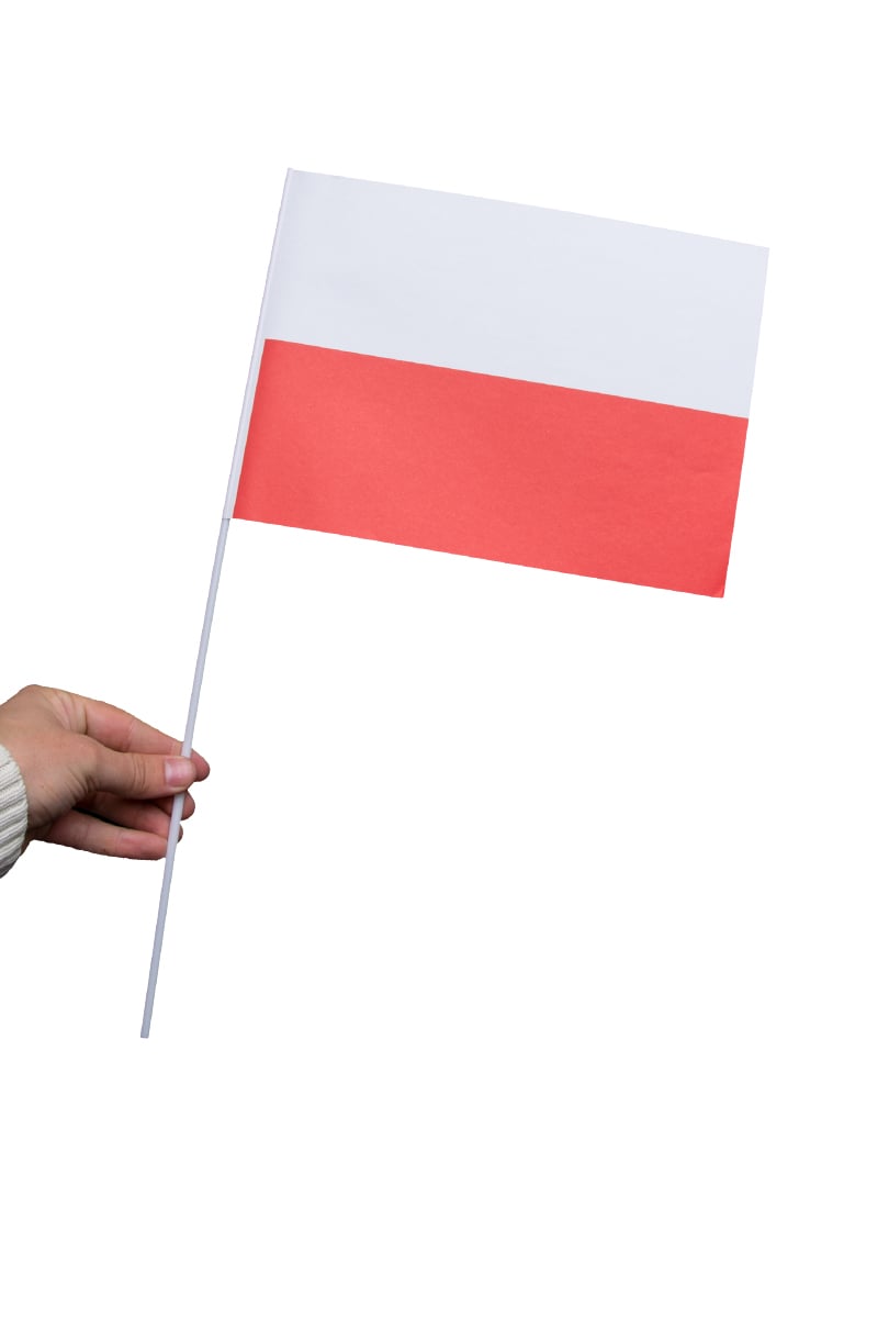 Pappersflagga, Polen 27x20 cm