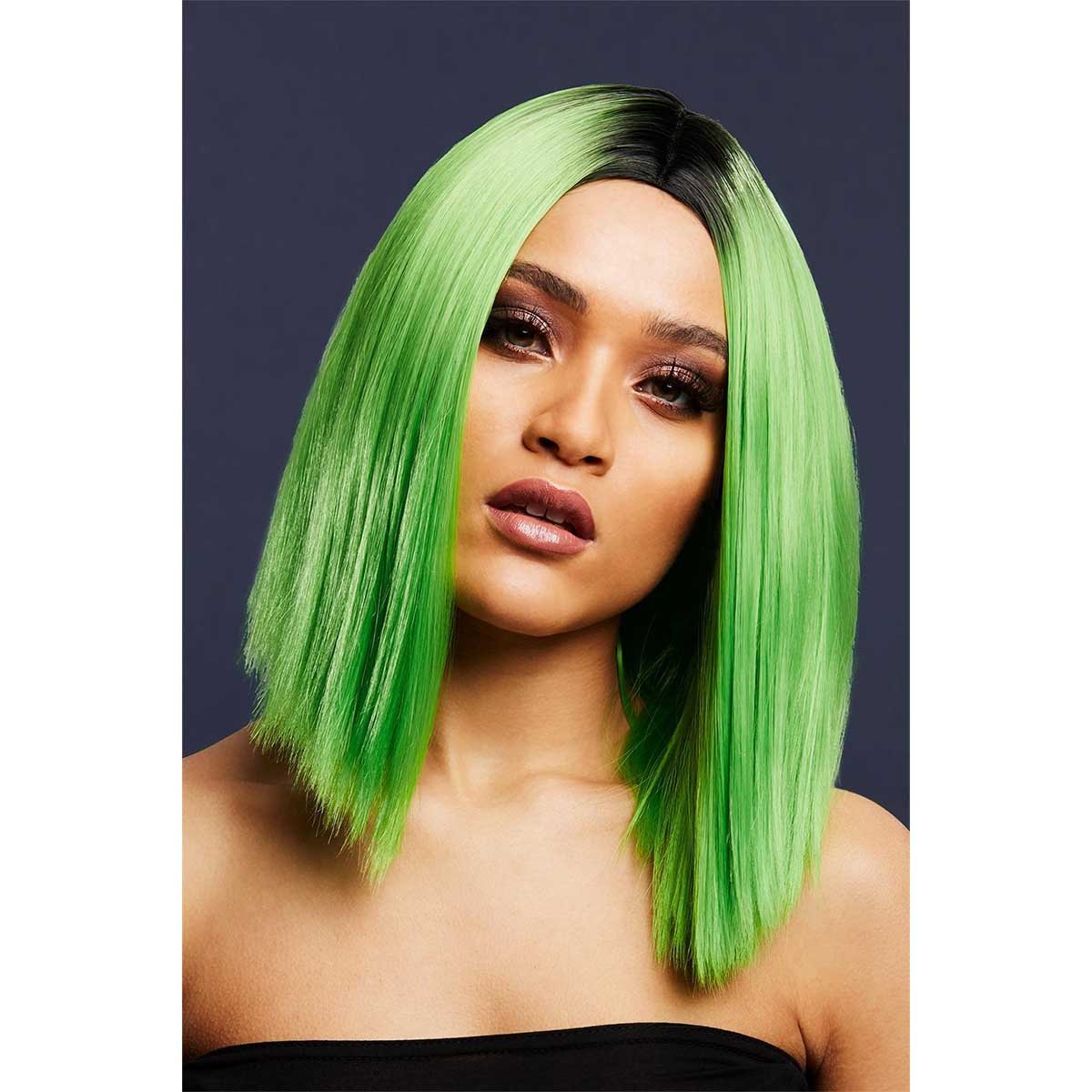 Peruk, Fever Kylie Wig Two Toned Blend Lime Green
