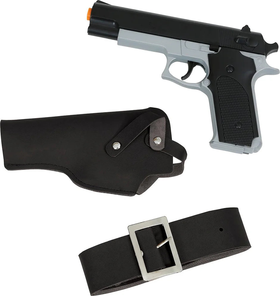 Pistol med hölster, 22 cm