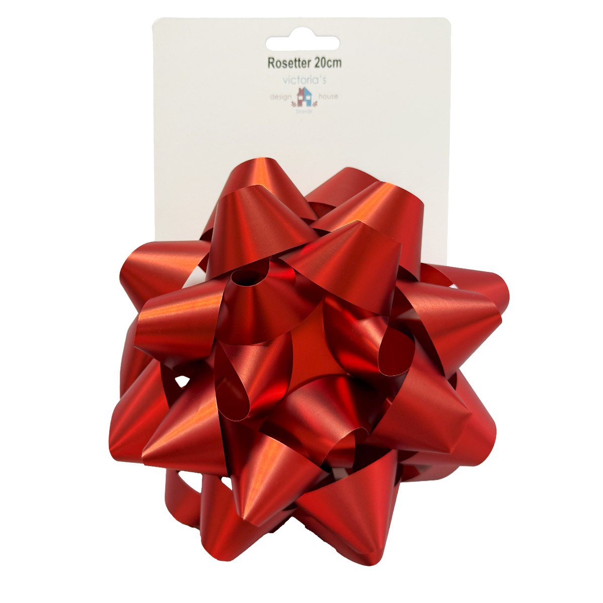 Presentrosett, metallic röd 1 st