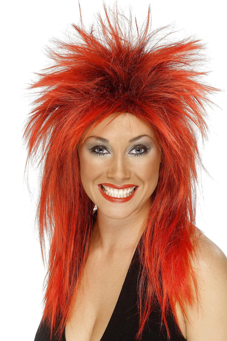 Peruk, 80-tal rock diva röd