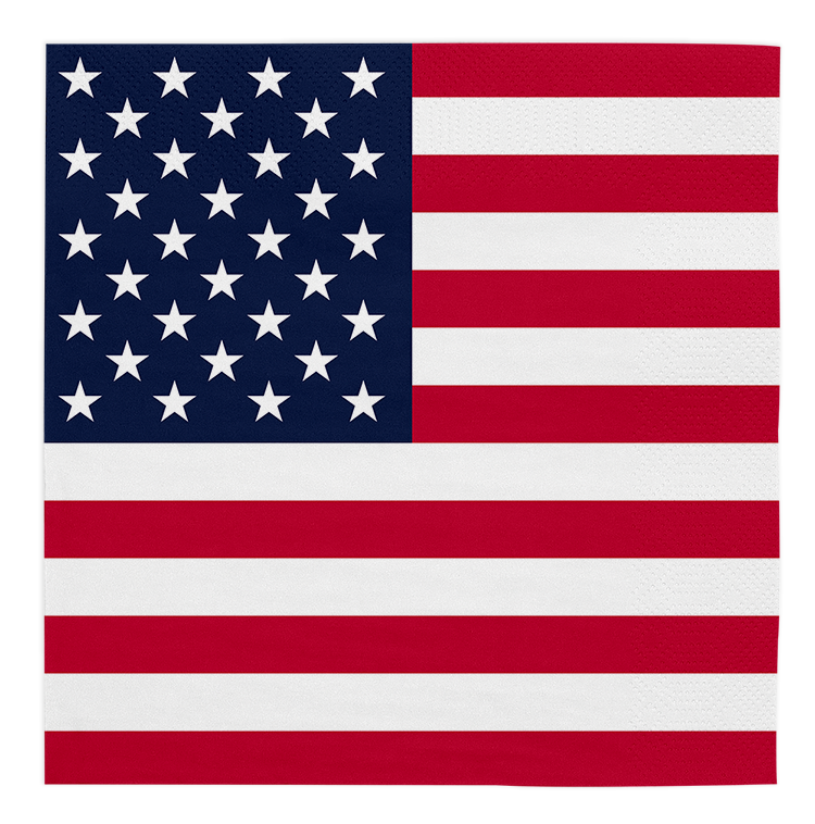 Servetter, USA 33x33 cm 20 st