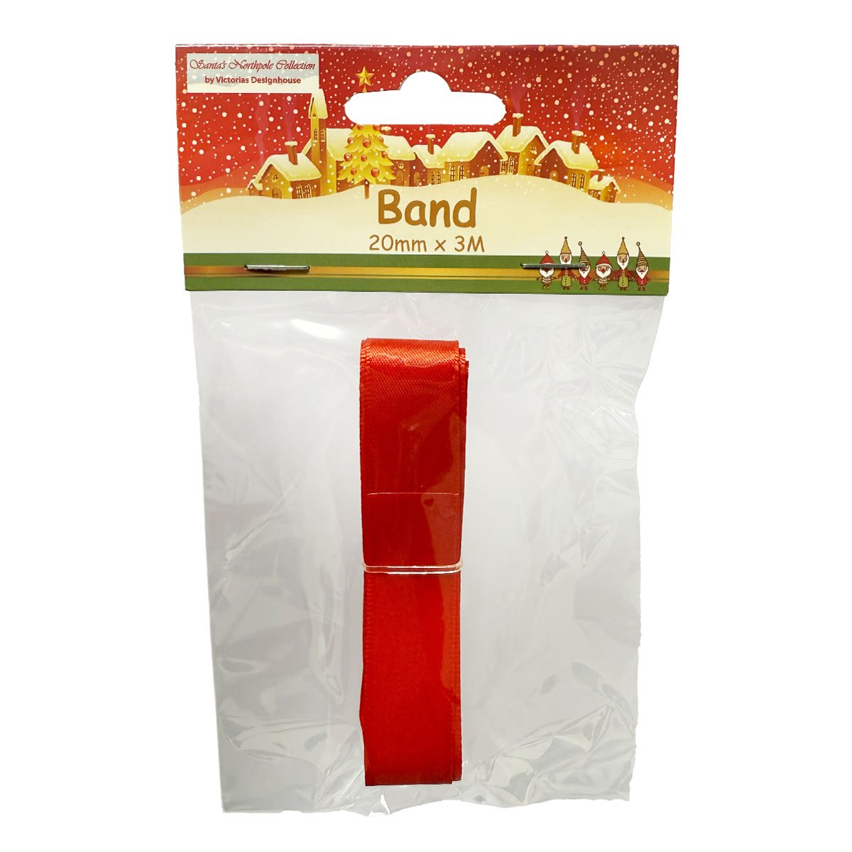 Sidenband, röd 20mm x 3m