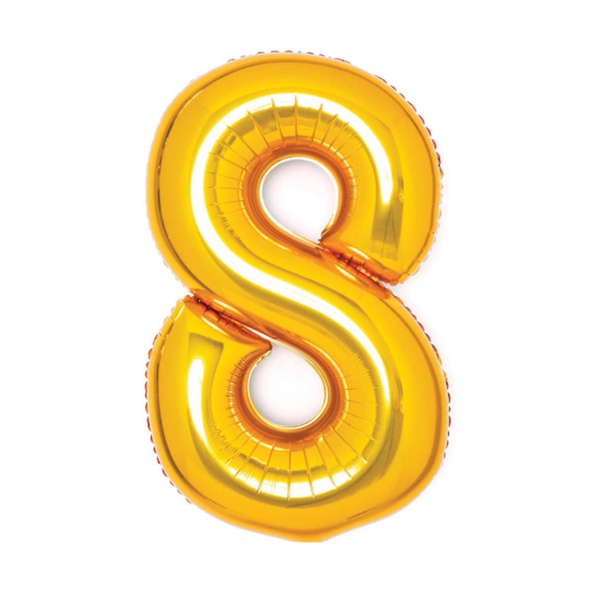 Folieballong, siffra 8 guld 66 cm