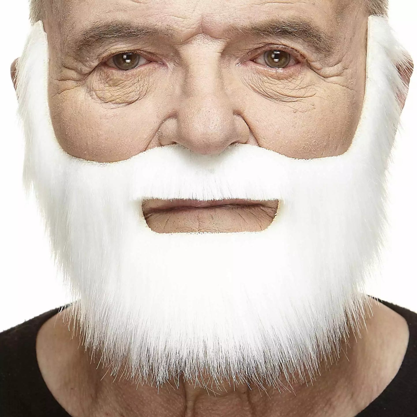 Mustasch med skägg, fisherman vit