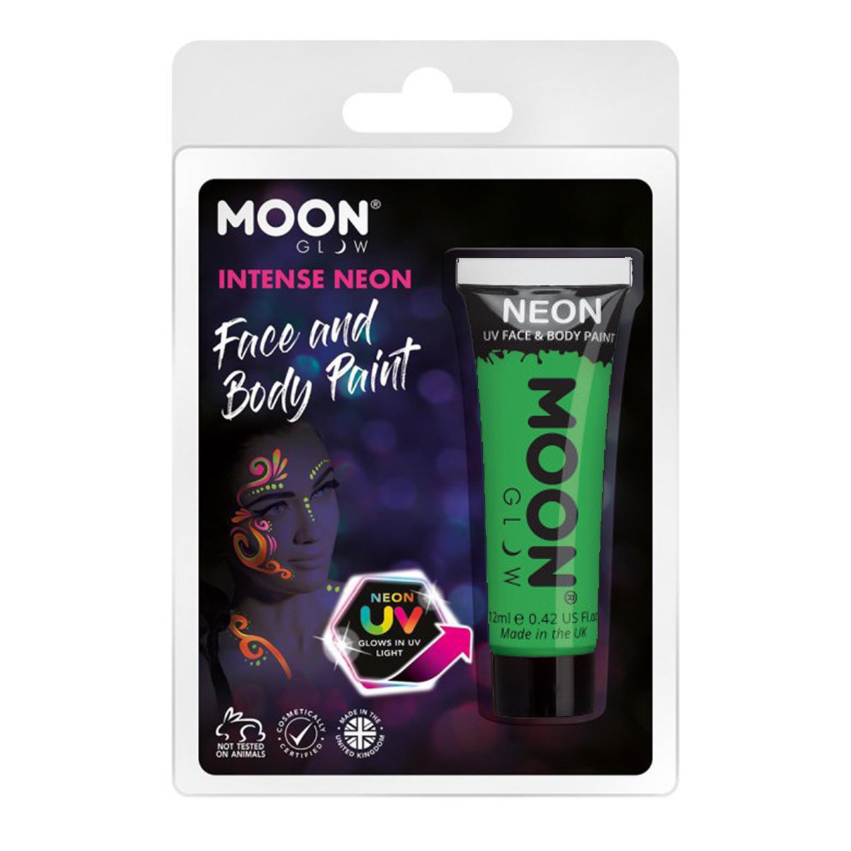 Moon Smink i tub neon UV, grön 12 ml