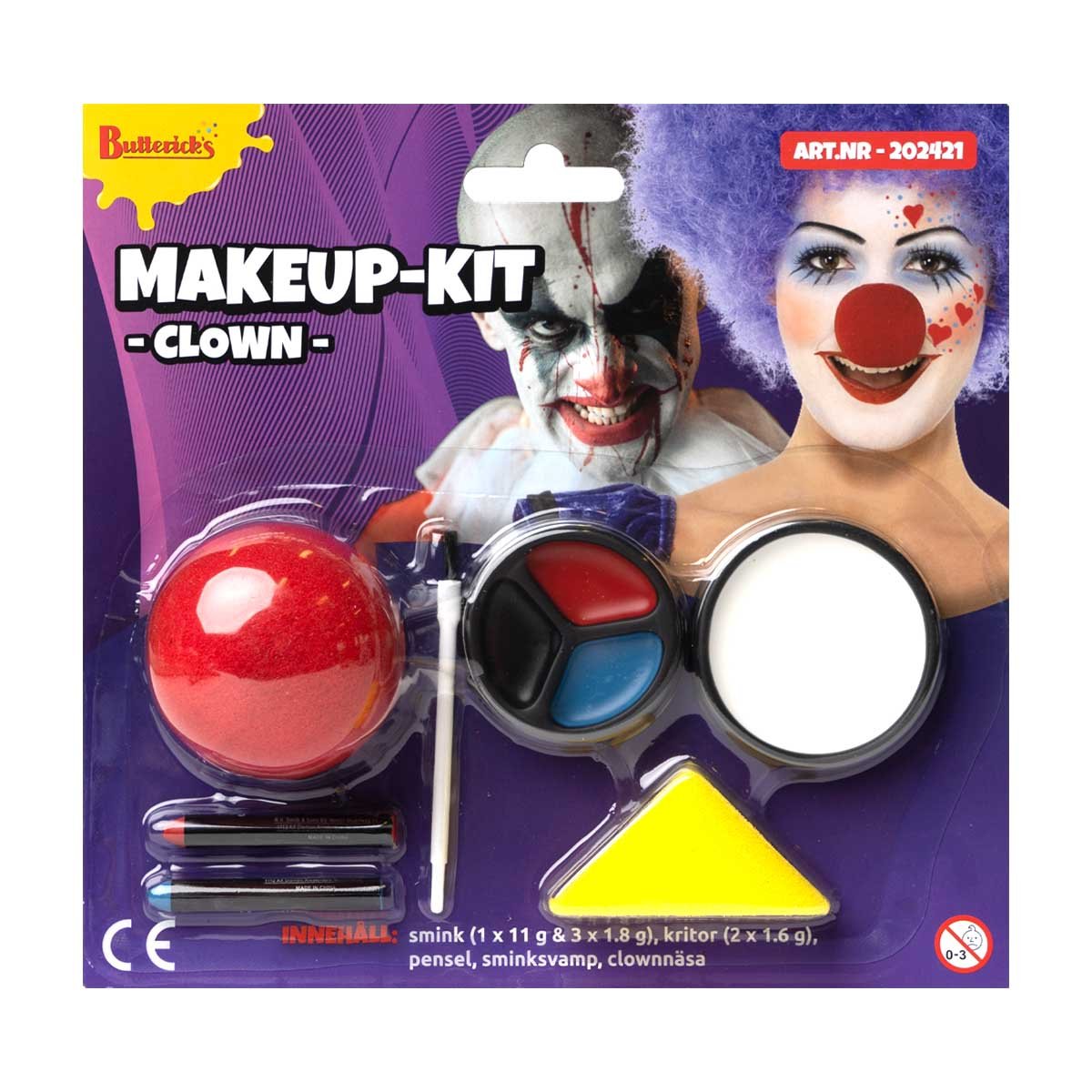 Sminkset, clown