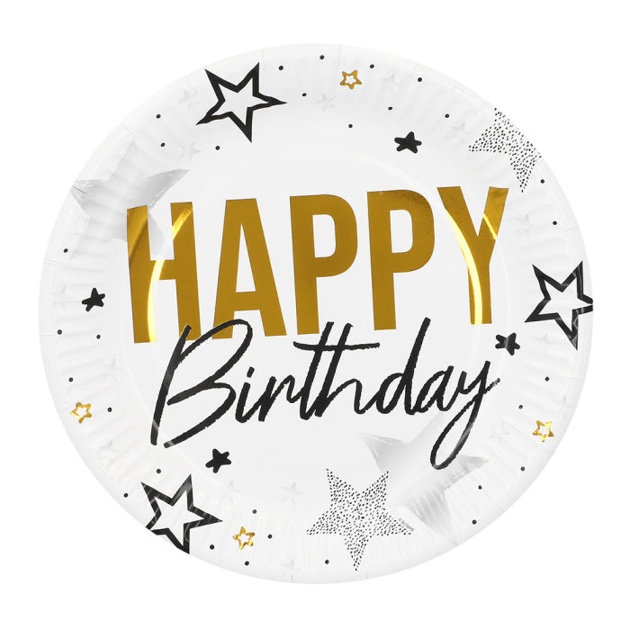 Tallrik, happy birthday 8 st