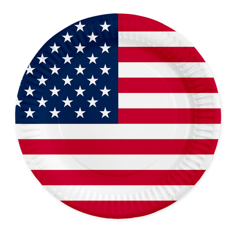Tallrikar, USA 23 cm 8 st