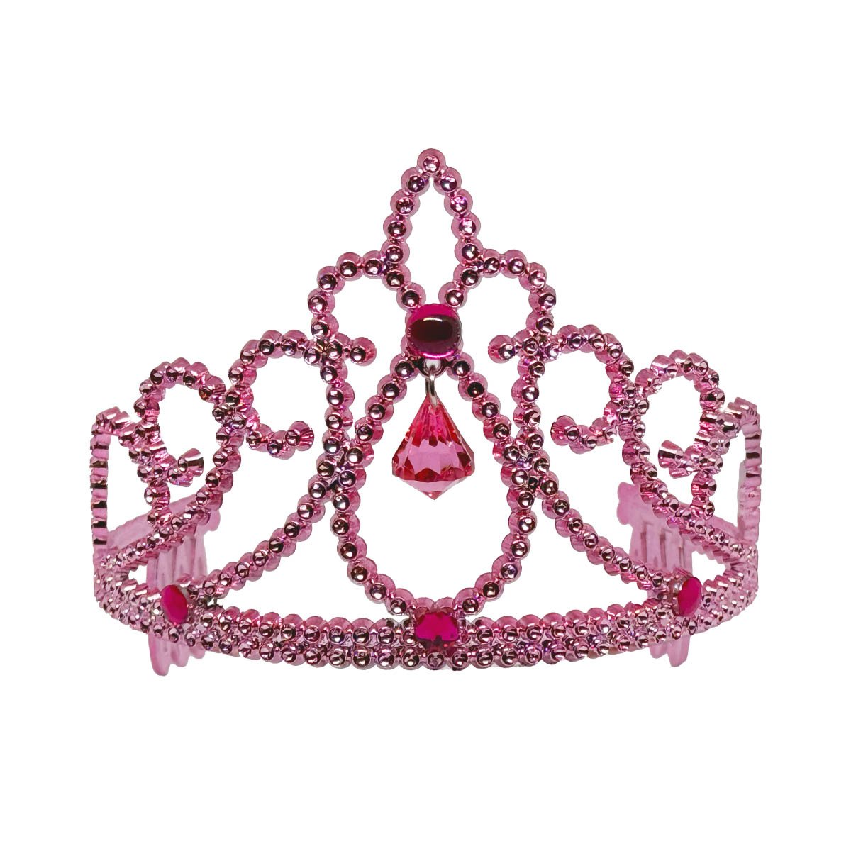 Tiara, rosa med sten