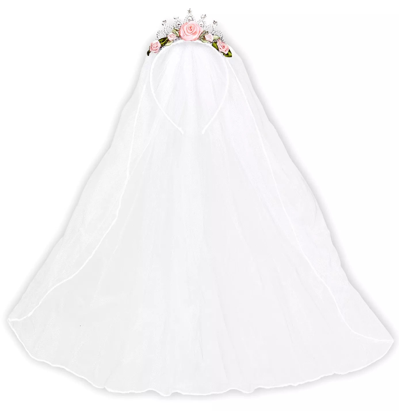 Brudslöja, rosor och diamanter