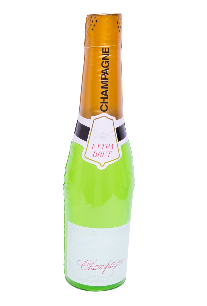 Uppblåsbar champagneflaska, 50 cm