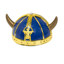 Vikingahjälm, blå/guld