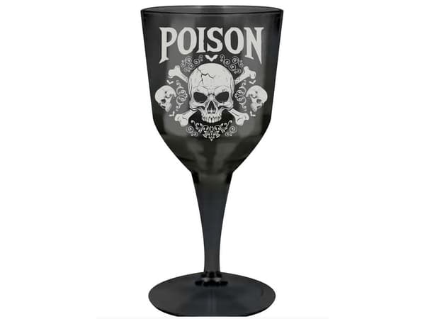 Vinglas i plast, poison 19 cm