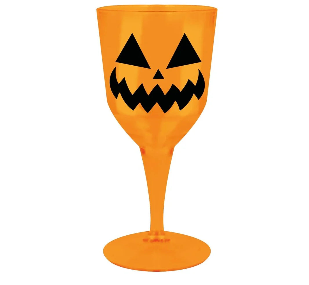 Vinglas i plast, pumpa 19 cm