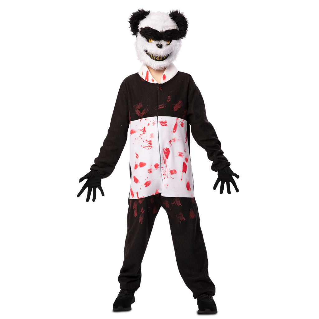 Barndräkt, zombie panda 110/116 cl