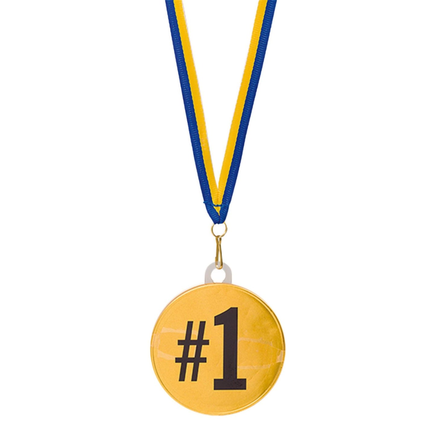 Chokladmedalj, blågult band "#1" 23 g