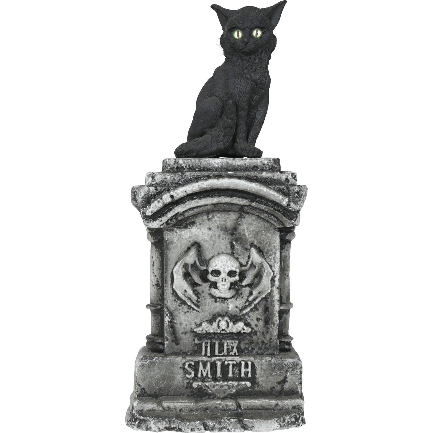 Gravsten, katt med ljus och ljud 90x 40 cm