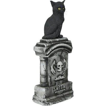 Gravsten, katt med ljus och ljud 90x 40 cm