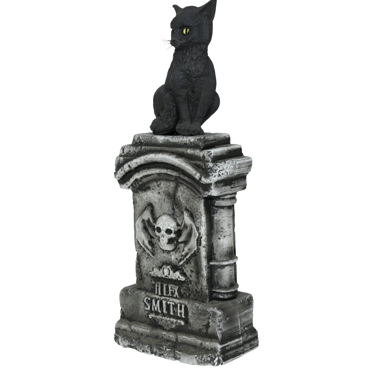 Gravsten, katt med ljus och ljud 90x 40 cm