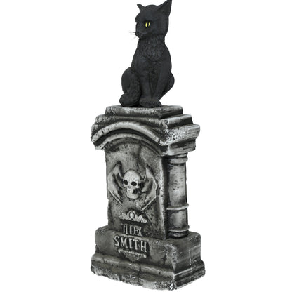 Gravsten, katt med ljus och ljud 90x 40 cm