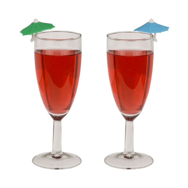 Glasmarkör, cocktailparaply 6 st