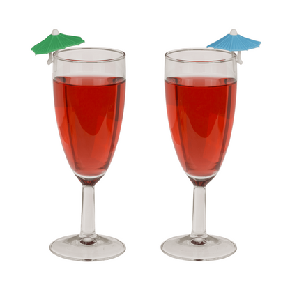 Glasmarkör, cocktailparaply 6 st