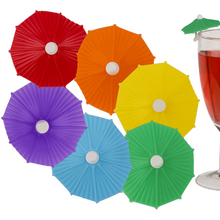 Glasmarkör, cocktailparaply 6 st