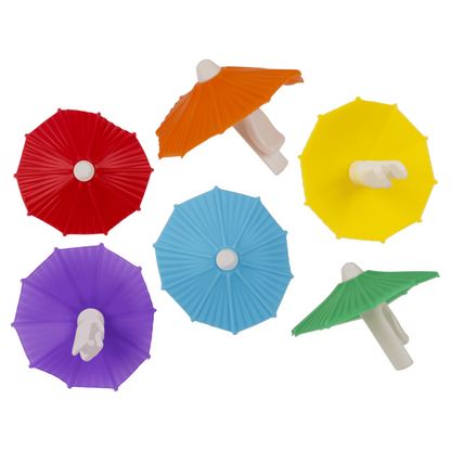 Glasmarkör, cocktailparaply 6 st