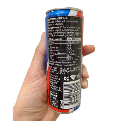 Läsk, Superman drink sour blue raspberry 25 cl