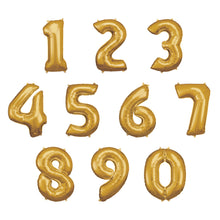 Folieballong, siffra 1 guld 86 cm