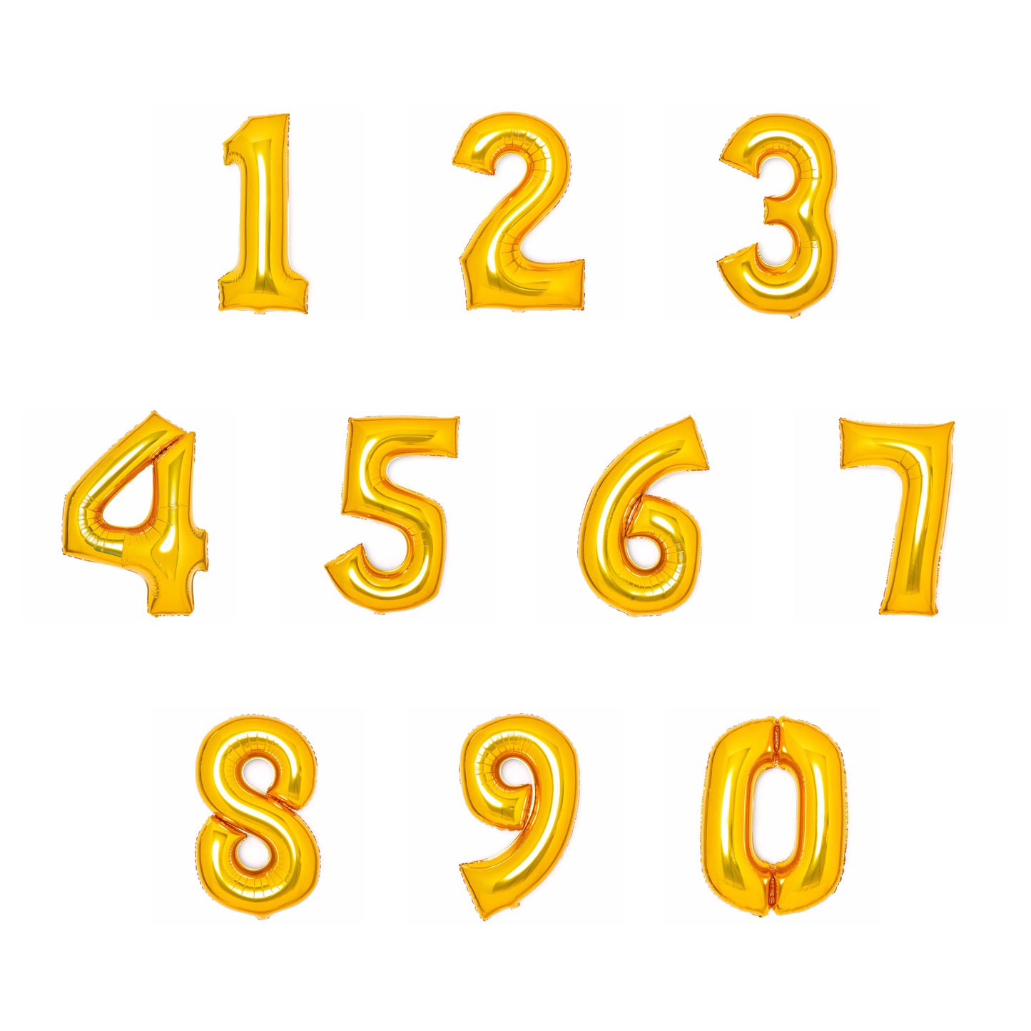 Folieballong, siffra 6 guld 66 cm