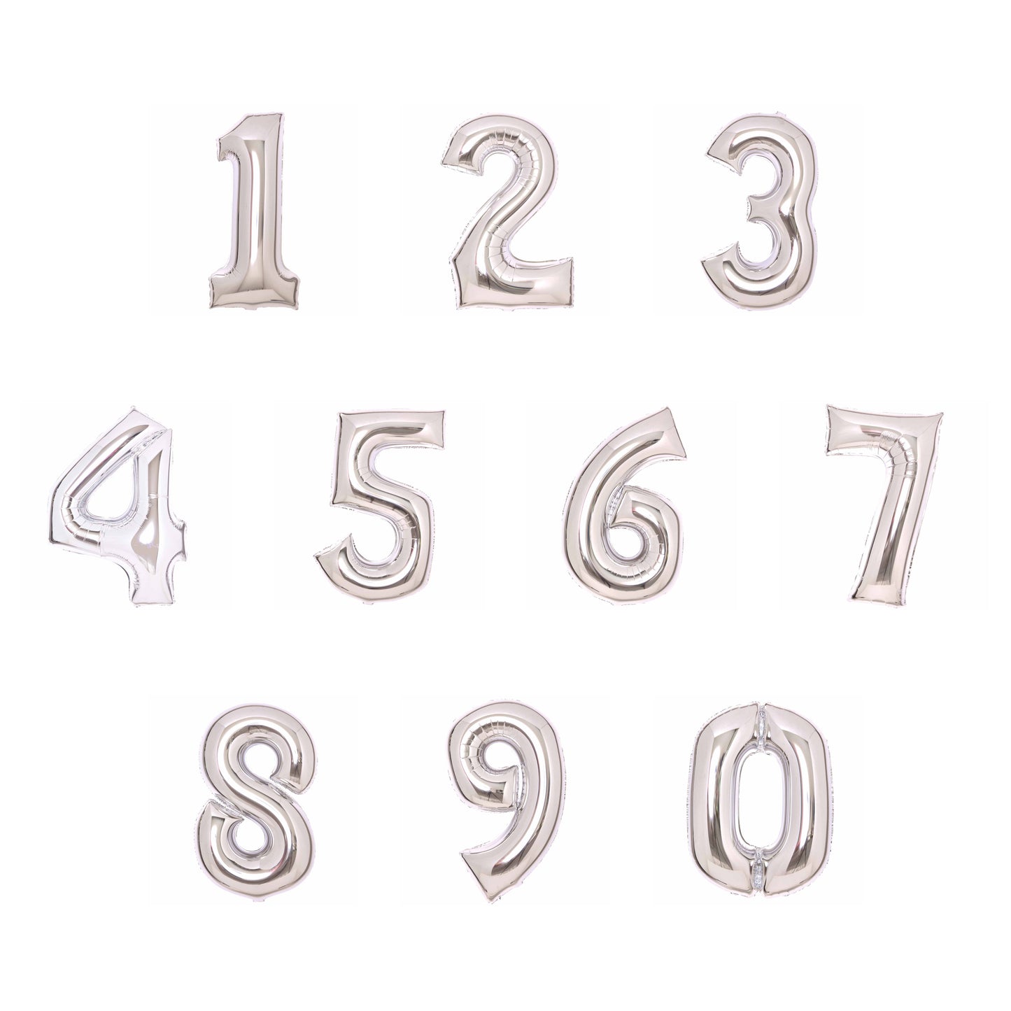 Folieballong, siffra 8 silver 66 cm