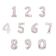 Folieballong, siffra 0 silver 66 cm