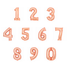 Folieballong, siffra 0 roséguld 66 cm