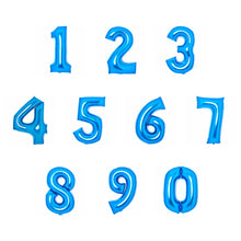 Folieballong, siffra 9 blå 66 cm