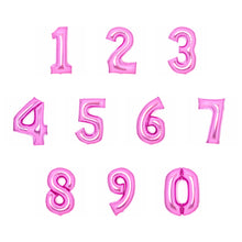 Folieballong, siffra 0 rosa 66 cm