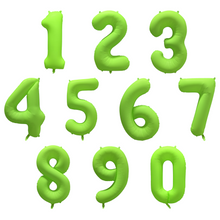 Folieballong siffra, 1 neon grön 86 cm