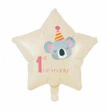Folieballong, first birthday röd 46 cm