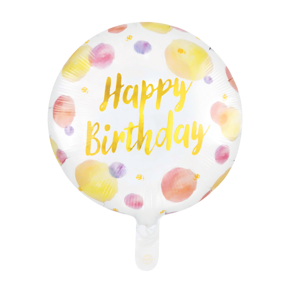 Folieballong, happy birthday prickar 46 cm
