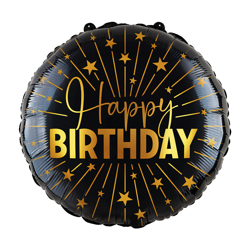 Folieballong, happy birthday golden celebratons 46 cm