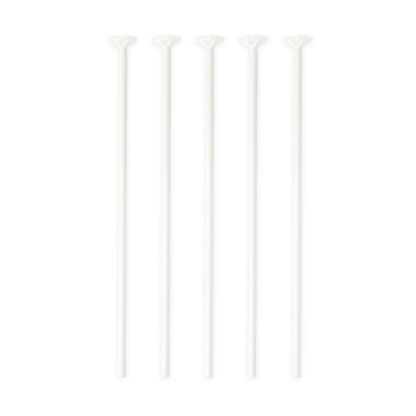 Ballongpinnar, papper vit 10 st 40 cm