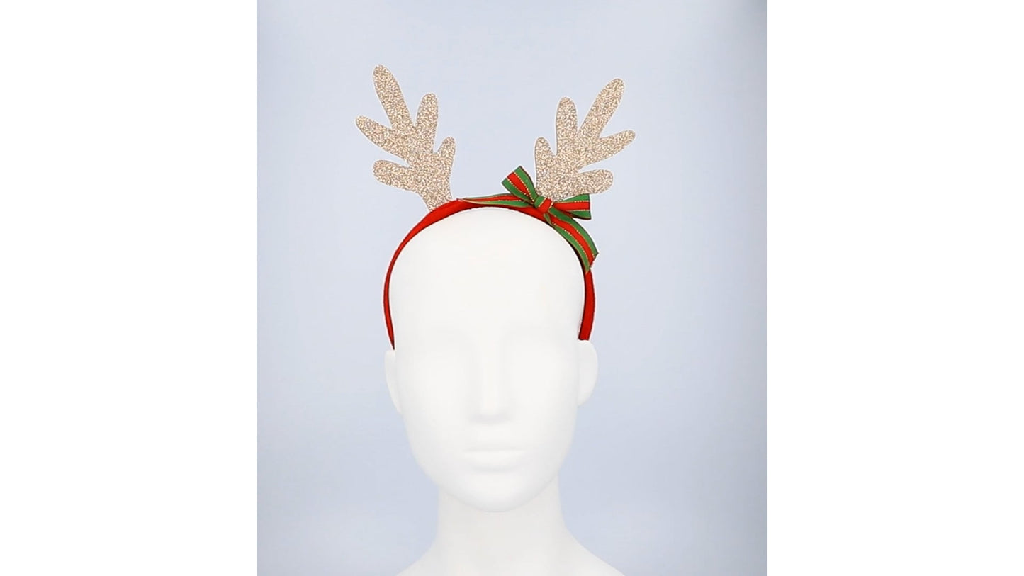 Juldiadem, golden reindeer