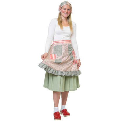 Förkläde och scarf, vuxen