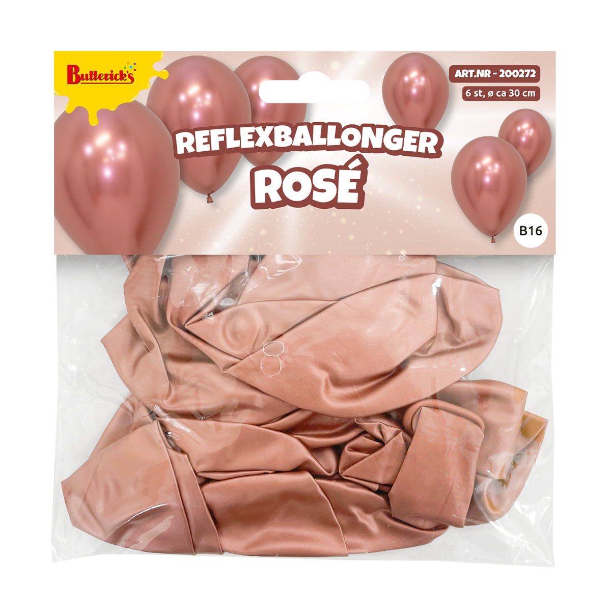 Ballonger, reflex rose 6 st