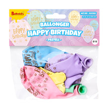 Ballonger, happy birthday pastell 6 st