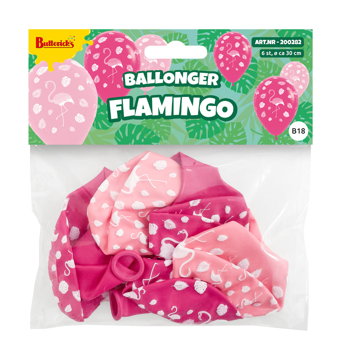 Ballonger, flamingo 6 st