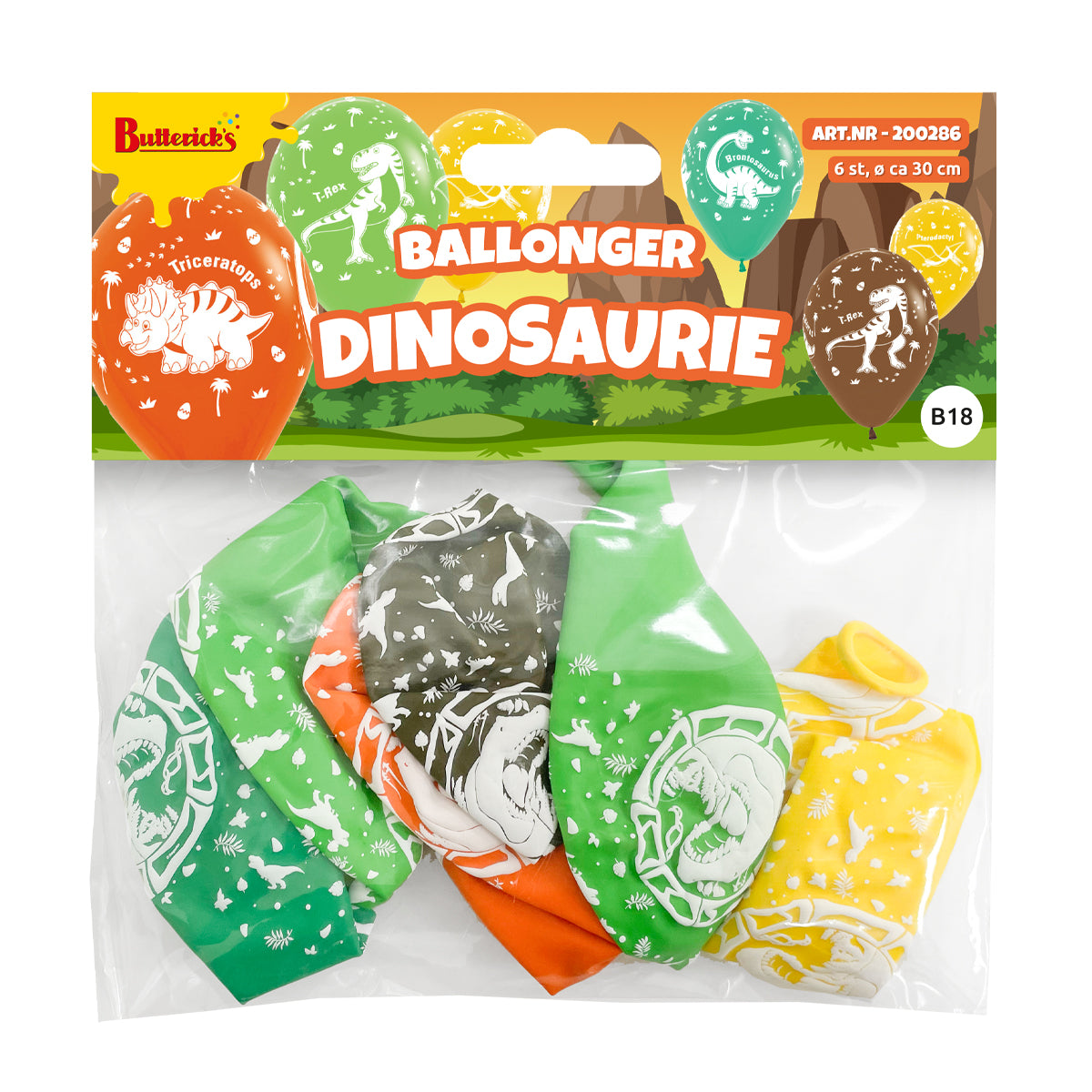 Ballonger, dinosaurie 6 st